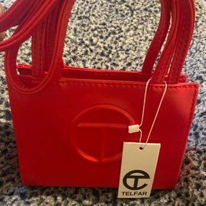 Telfar Small Red Shopping Bag